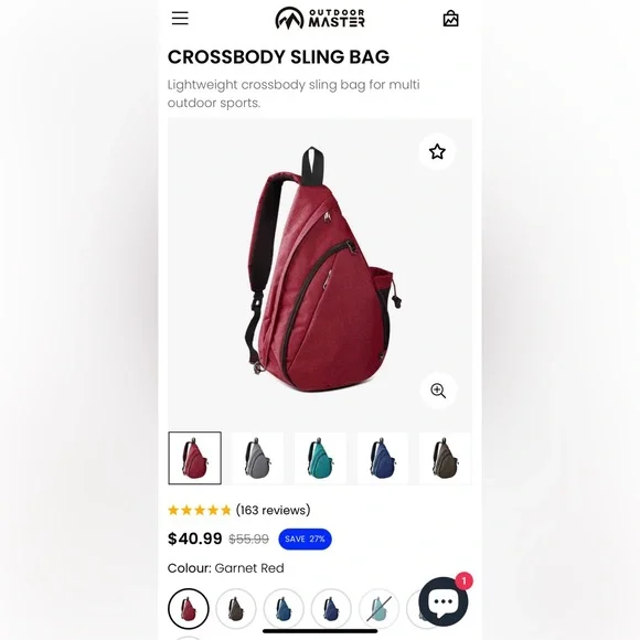 Lightweight Crossbody Sling Bag - Picture 3 of 10